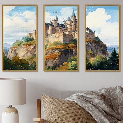 French Castle Mountain Views - Castles Wall Art