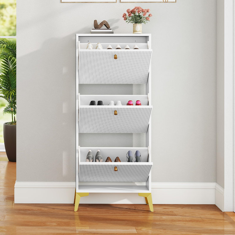 9 Pair Flip Down Shoe Storage