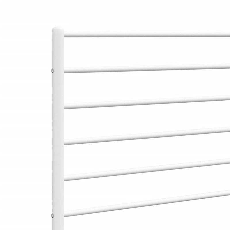 Durable Metal Headboard, Modern Style, 76", White