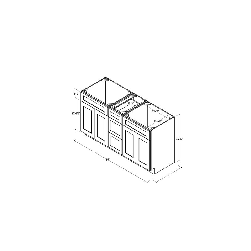 61'' Double Bathroom Vanity with Carrara Quartz Top, White