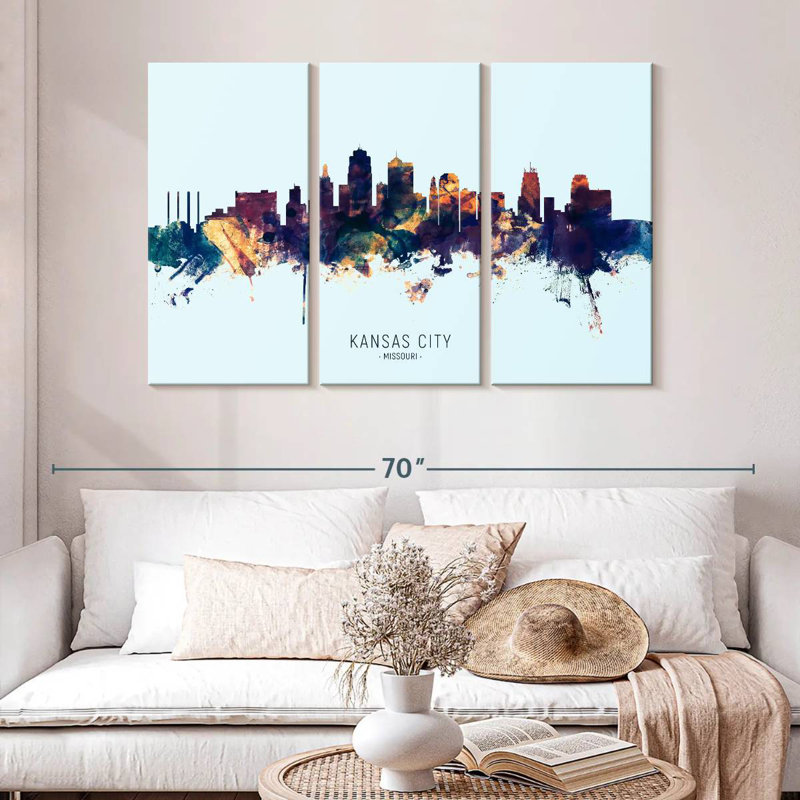 Skyline de Sirecs, Missouri, Kansas, H 32 po x l 50 po
