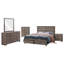 Ensemble de chambre avec grand lit Silc 5 pièces, brun chêne et bronze foncé, miroir-114566259-114566260