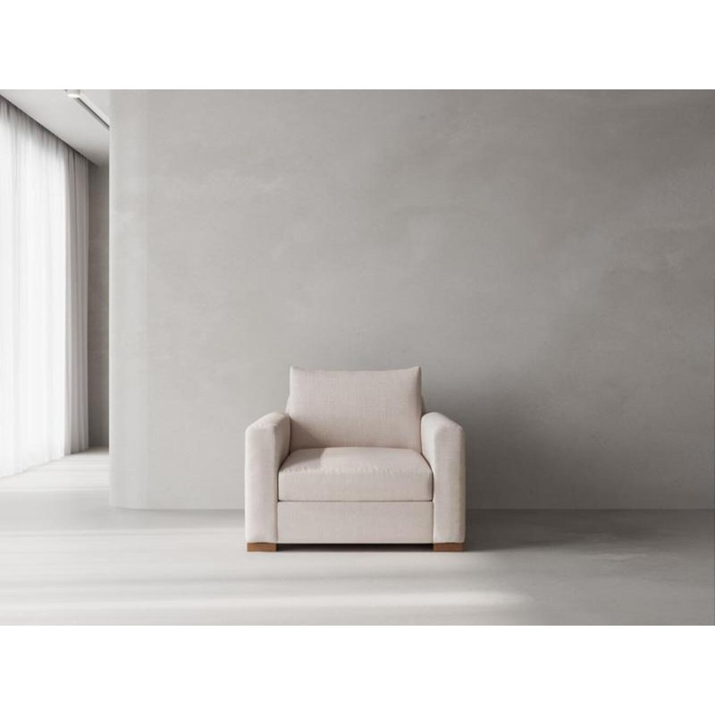 Chaise d'appoint rembourrée, Ivoire Nevis