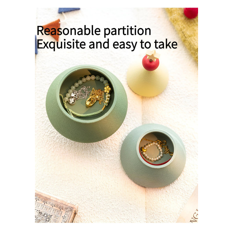 A High-End Exquisite Forest Green Jewellery Storage Box Measuring 7.08 × 4.13 × 4.13 Inches - Made Of Environmentally Friendly Materials And Designed With Multiple Layers