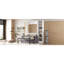 Lit simple avec tablette, teinte blanche pour les tablettes de la chambre à coucher moderne et convertible élégant - option polyvalente-2027314081-2027314086