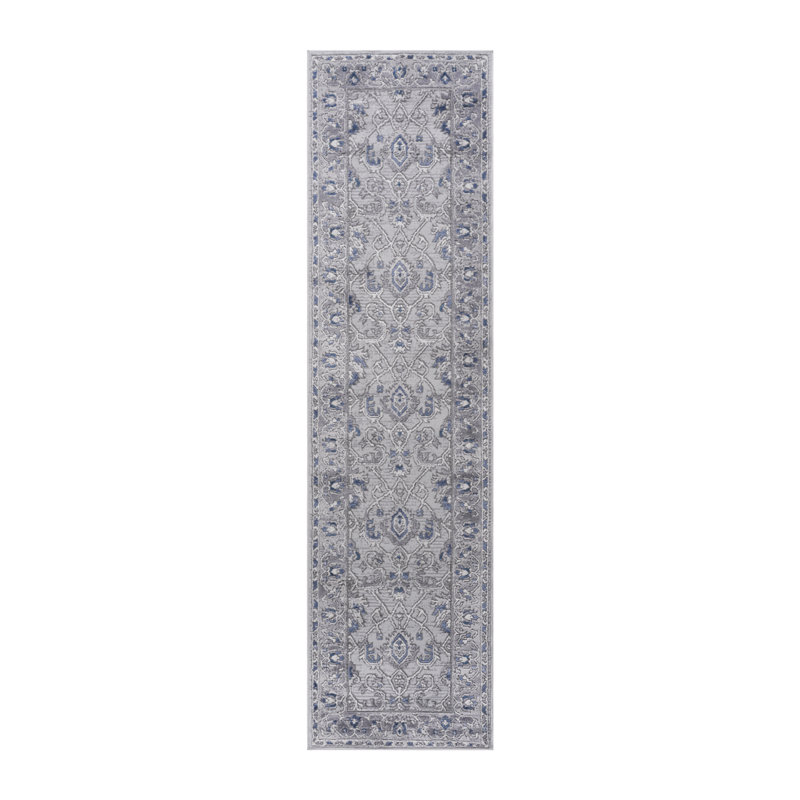 LOOM & LUXE Collection 2X8 Grey/Blue/Oriental Non-Shedding Living Room Bedroom Dining Home Office Stylish And Stain Resistant Area Rug