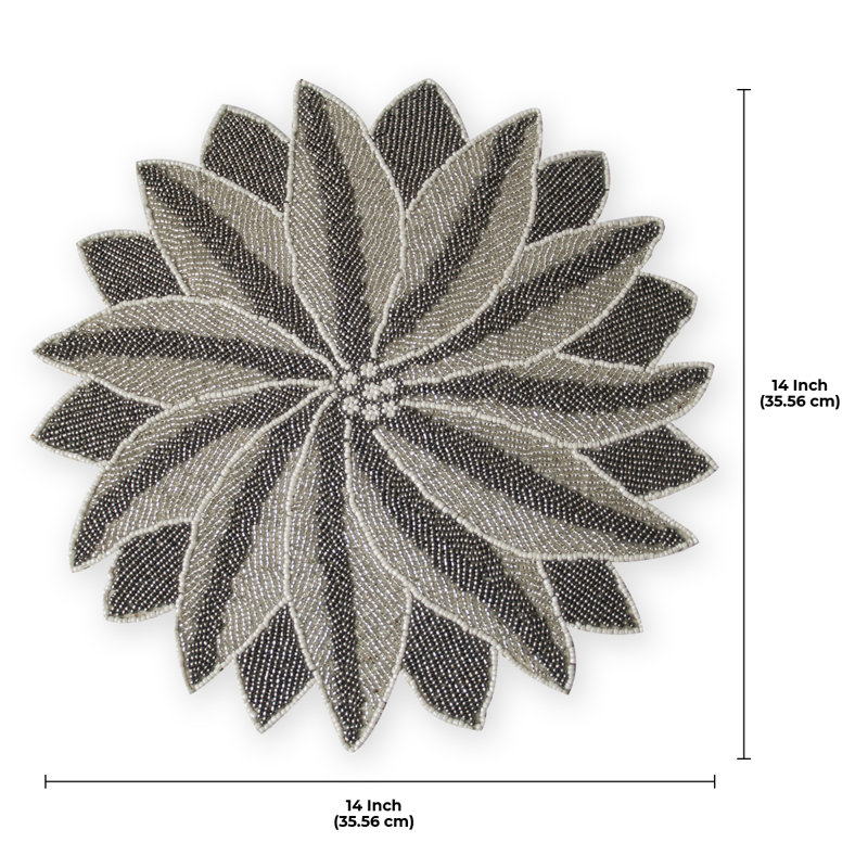 Ensemble de napperons de Noël Radial, Argent argent