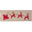 Handmade Hand Felted Wool Table Runner with Reindeer and Sleigh