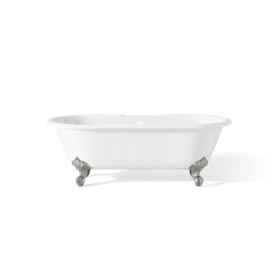Baignoire de trempage sur pattes en fonte Kristin 68 po x 31 po