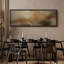 Toile abstraite encadrée terreuse terreuse - tourbillons organiques en brun chaud et or-115165370-115165369
