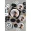 Elegant 50-Piece Breakfast Set, 100% Ceramic Stoneware | Non-Absorbent, Antibacterial, Eco-Friendly | Includes Plates, Bowls, Egg Cups, and Tea Glasses | Stylish Black, Grey, White & Orange Design | Easy to Clean, Not Microwave/Dishwasher Safe