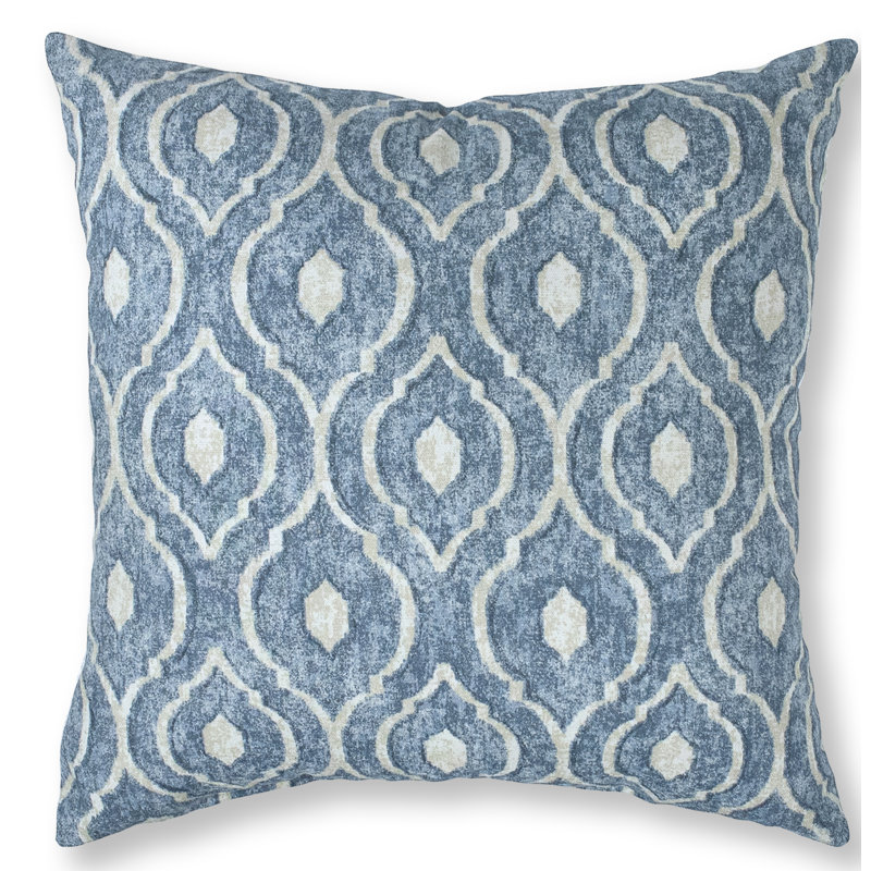 Coussin en coton Aberdeen, bleu
