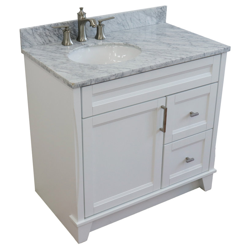 Ensemble de meuble-lavabo simple 37 po Soleia, Blanc