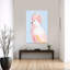 Art mural contemporain abstrait avec un cacatoès rose et des pastels doux-1577549094