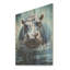 «Grey Powering Hippo Waters Reflect III» - Hippopotame sur bois-60118843