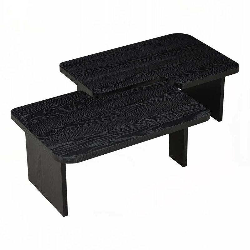 Ensemble de tables basses modernes U-Can, Noir