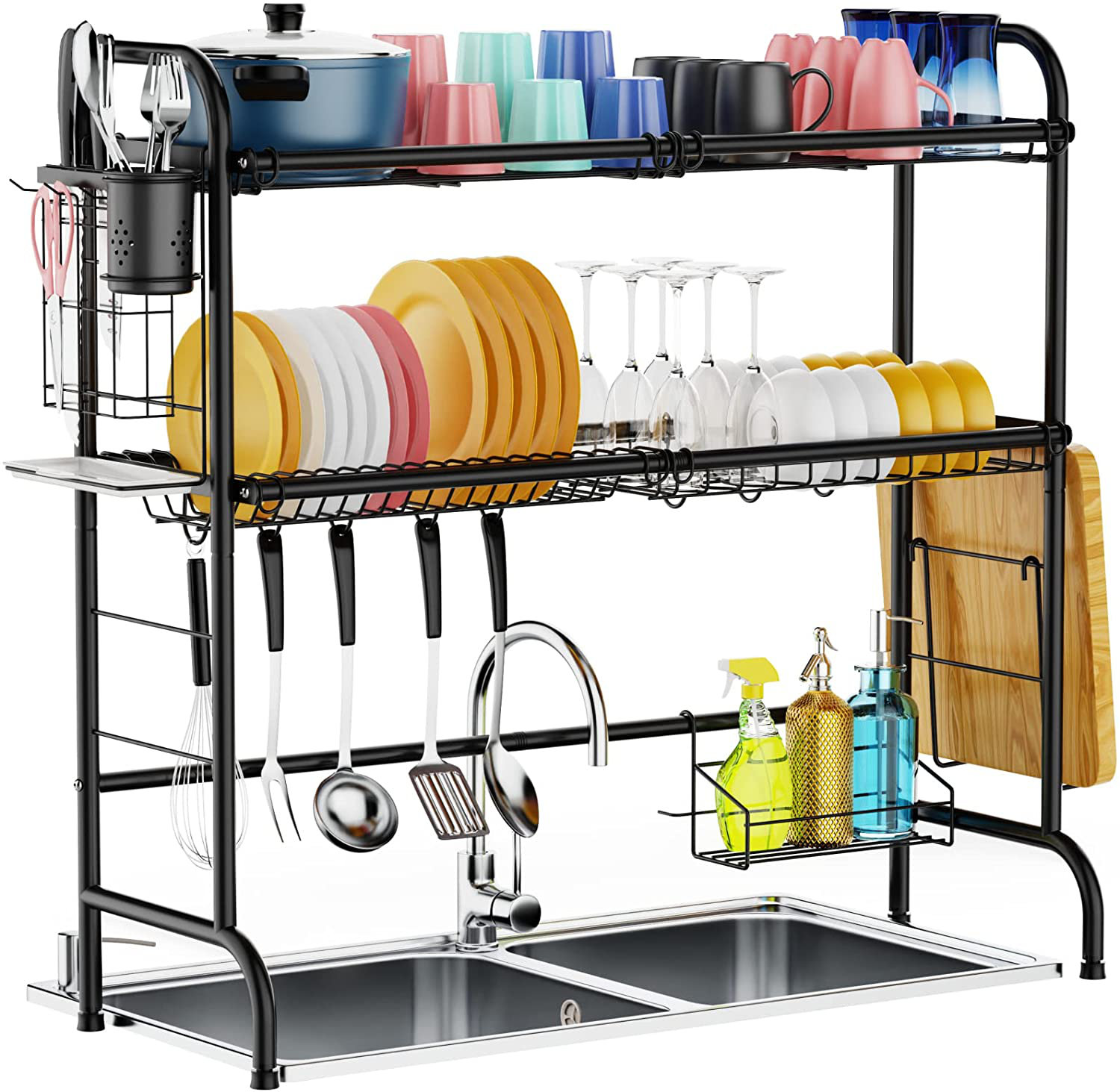 https://assets.wfcdn.com/im/02257328/compr-r85/2023/202367594/durable-stainless-steel-2-tier-dish-rack.jpg