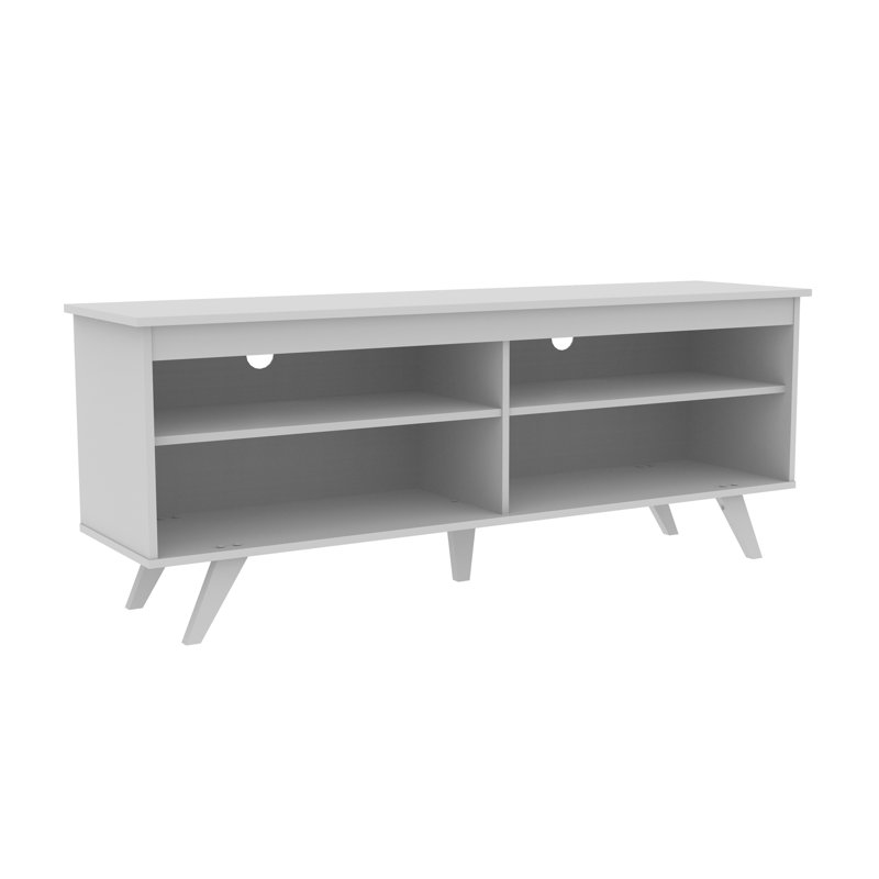 Schaeffer 58" Open Storage TV Stand for TVs up to 65", White