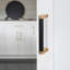 Paquet de 10 poignées d'armoire moletées - poignées d'armoire de cuisine de 3,75 pouces - poignées de tiroir en bronze noir et champagne - quincaillerie d'armoire durable avec installation facile-116038964-116038966
