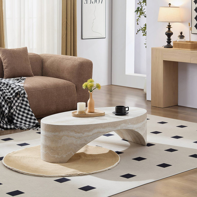 Table d'appoint The Oval, Blanc