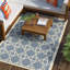 Tapis intérieur / extérieur bleu / beige Herefordshire-2112263306