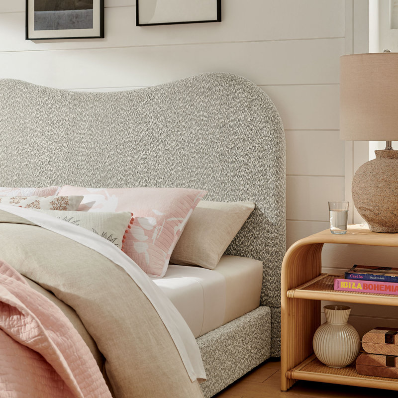 Grand lit plateforme Seluna Boucle, Pierre