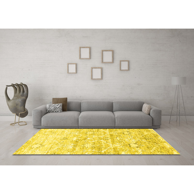 Anniesha Performance Abstract Indoor Rug, Square 3'