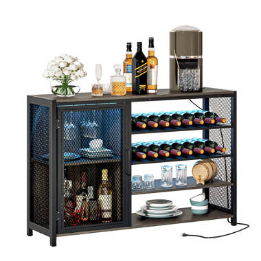 Bar Cart, Liquor Cabinet, Industrial 