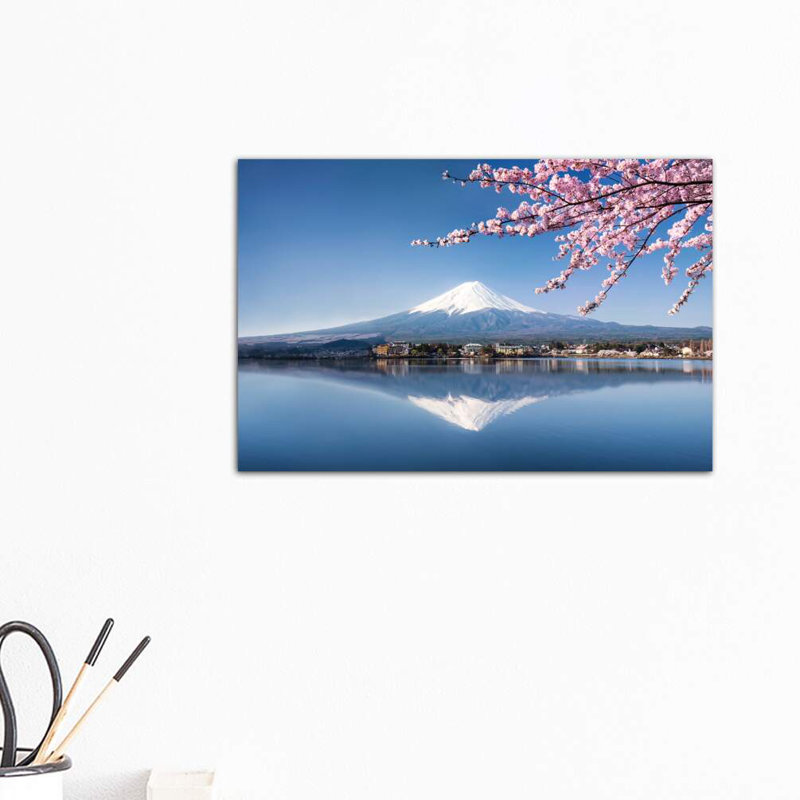 Mount Fuji In Spring by Jan Becke - Wrapped Canvas Print, 20.32 cm H x 30.48 cm W