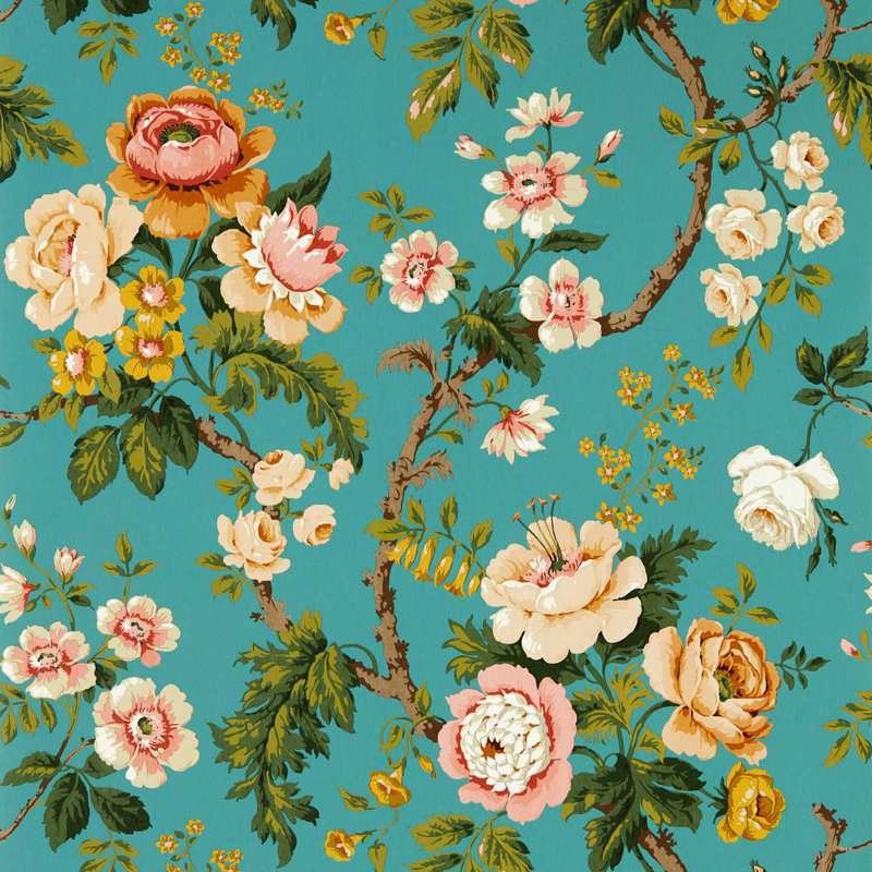 Hykenham Wallpaper, High Sea/Ginger