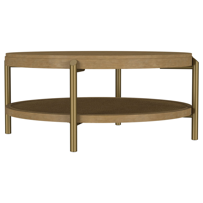 Table basse ronde avec plateau de rangement Benson, 17.25" H x 40.75" L x 40.75" W