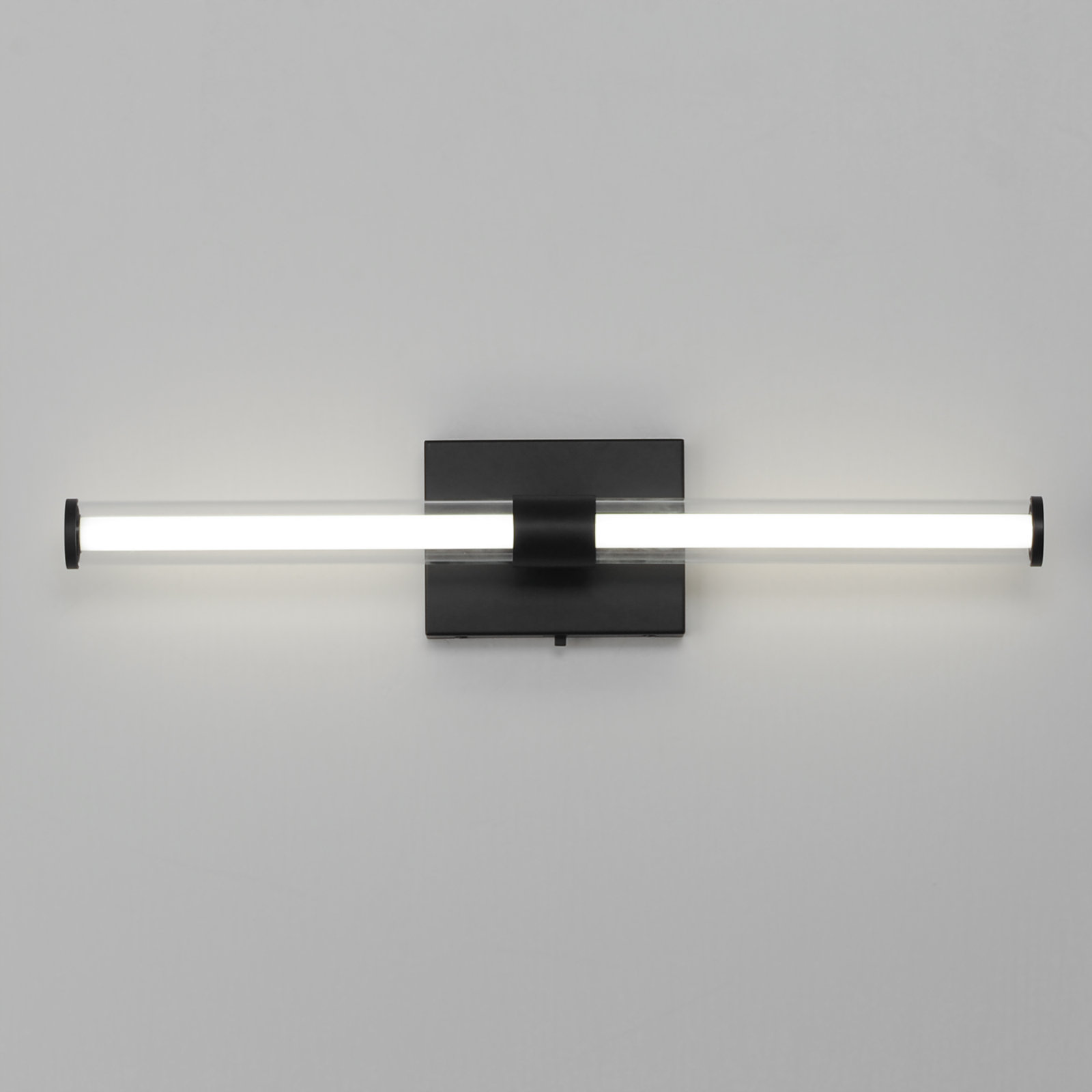 Machaela Single Transparent Dimmable LED Bath Bar, Black