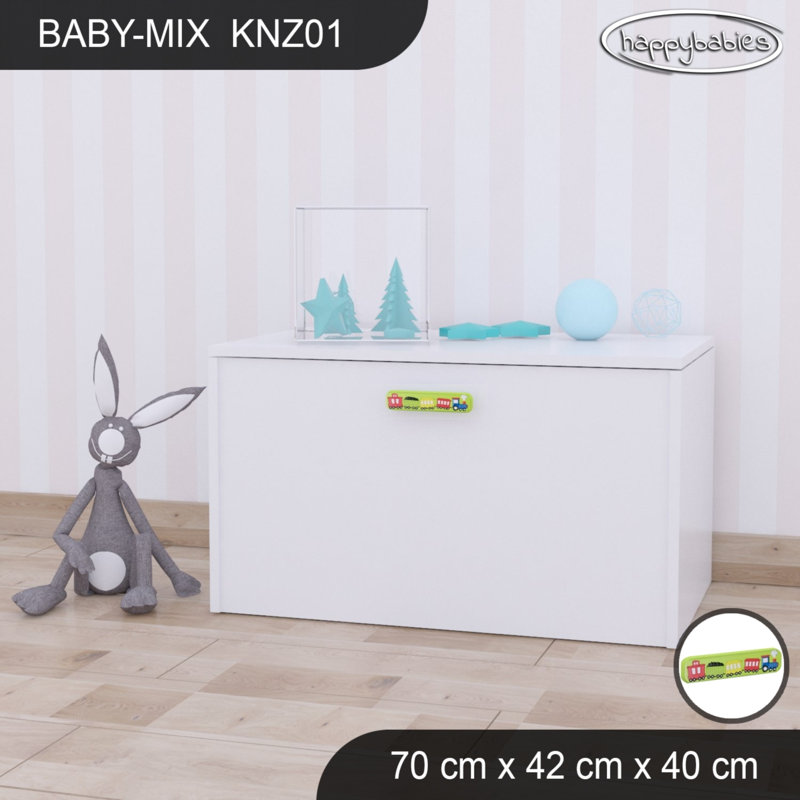 Baby Mix Toy Storage Bench, White/Green