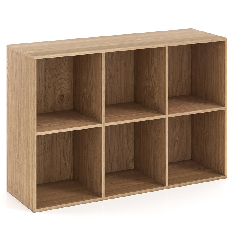 Bibliothèque verticale à 6 compartiments, Beige