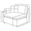 Canapé modulaire rembourré 5 pièces 5 pièces