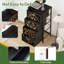 Commode à 4 tiroirs pour chambre à coucher ornée de fleurs dorées à motif baroque foncé et grande commode pour vêtements
