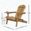 Chaise Adirondack pliante en bois d'acacia avec dossier à lattes-1578351520