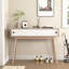 Table d'entrée avec 2 portes coulissantes, console avec espace de rangement et pieds en bois, table de canapé derrière le canapé pour le couloir, salon
