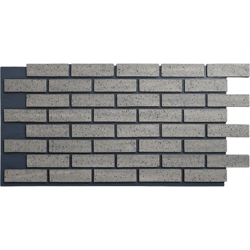 EverStone Traditional Faux Brick Panel, 44"W x 21 3/4"H x 3/4"D, Slate Color, Slate