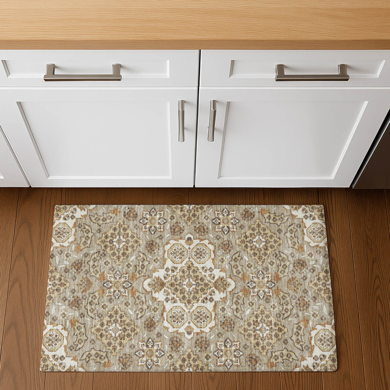 Premium Machine Washable Crestover AMF1853 Global Rug, Rectangle 1'8" x 2'6"