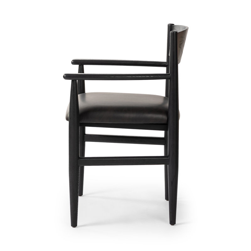Harding Polyurethane Low Back Armchair in Black