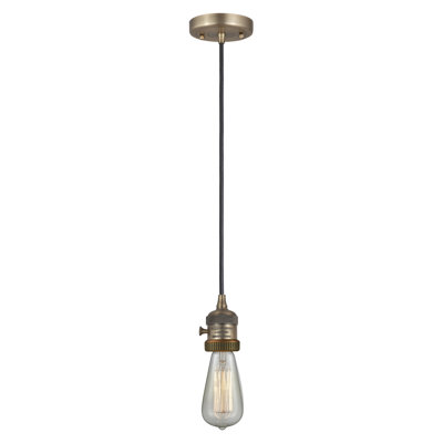 Franklin Restoration - Kuol - Mini-luminaire suspendu à cordon de 2 po - Interrupteur marche / arrêt - Ampoule DEL -