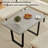 3-Piece Mdf Top Dining Table Set 47.2 In. Rectangle Table, 1  Sofa Corner Bench And 1 Bench-1253167176