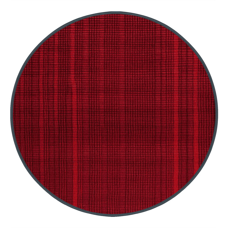 Washable Currant Red Fruits Area Rug, Round 7'