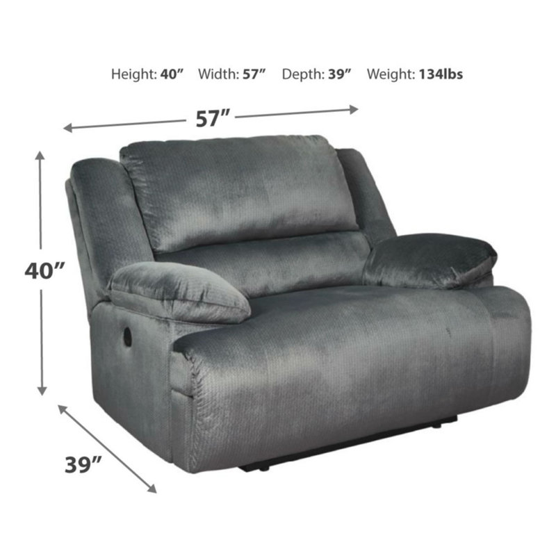 Fauteuil inclinable électrique large Signature Signature Souderton, Électrique, Polyester gris anthracite