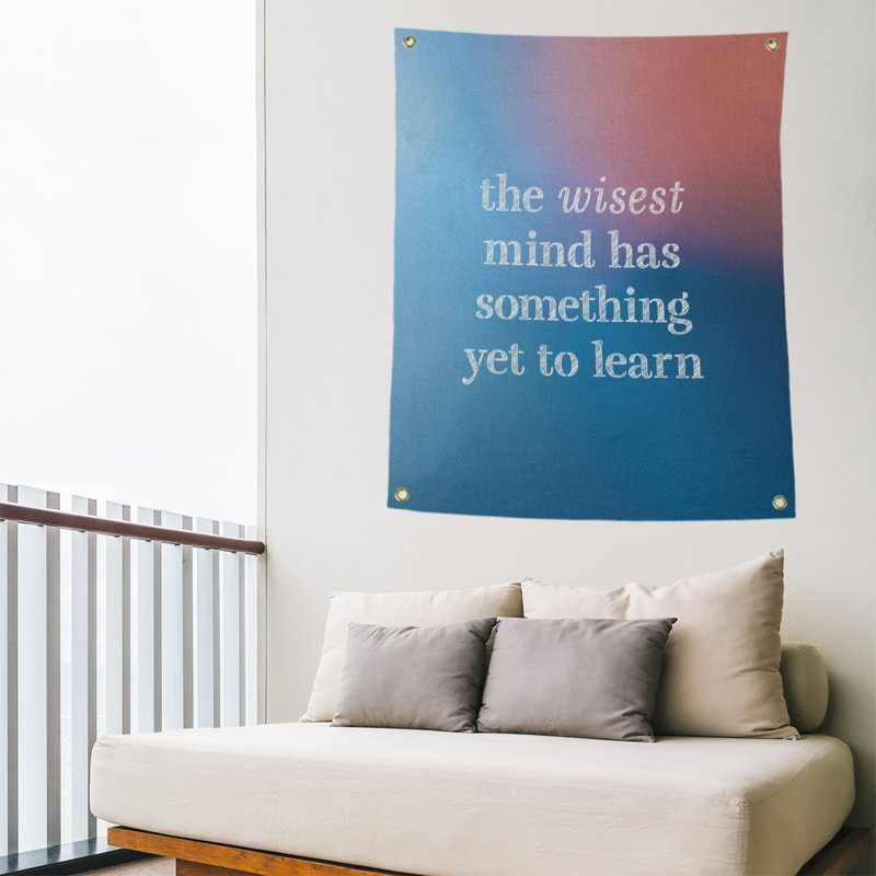 Polyester Tapestry, 80" H x 59" W, Blue/Pink