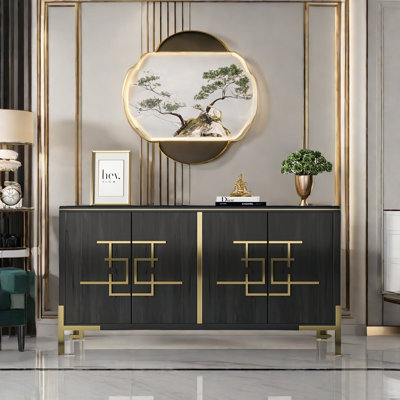 Light Luxury Sideboard Cabinet With 4 Doors