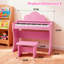 37 Keys Cloud Shape Wood Piano With Piano Bench And Diy Sticker For Kids-123031115