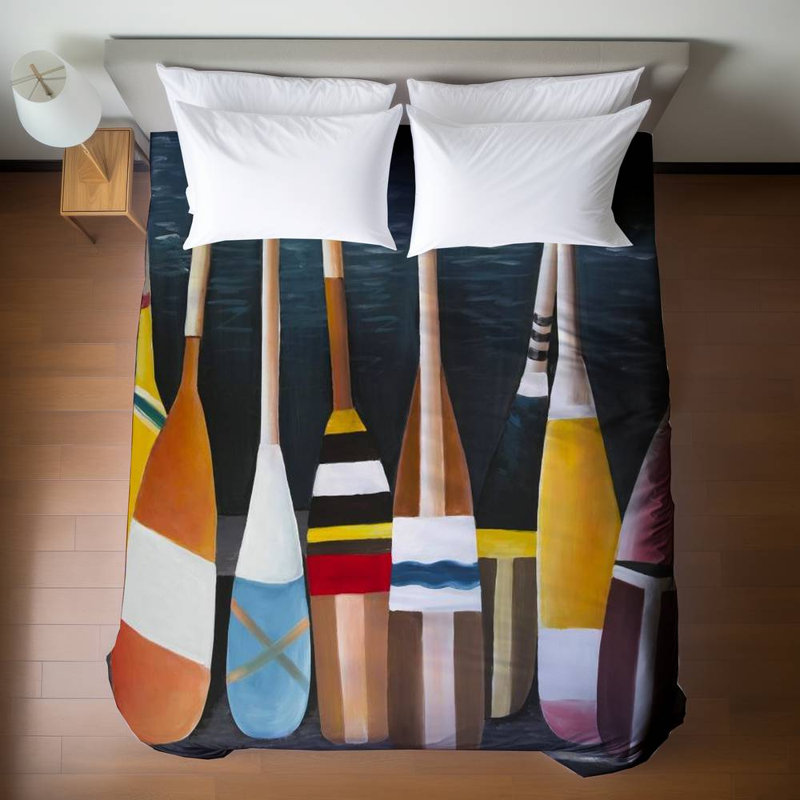 Housse de couette rustique Colorful Paddles | Décoration de salle de bain Loisirs