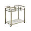Neilo Clear Glass Kitchen Cart